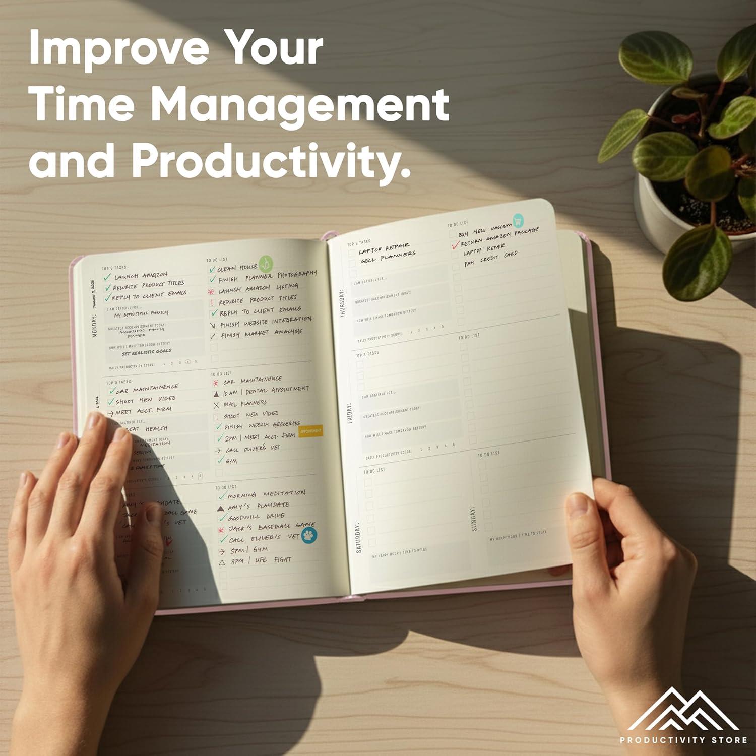image:imageUndated 2026 Planner 85 x 11 The 1 Productivity Planner to Achieve Your 2026 Goals Planner 20262027 by PRODUCTIVITY STORE A4 BLACKPink