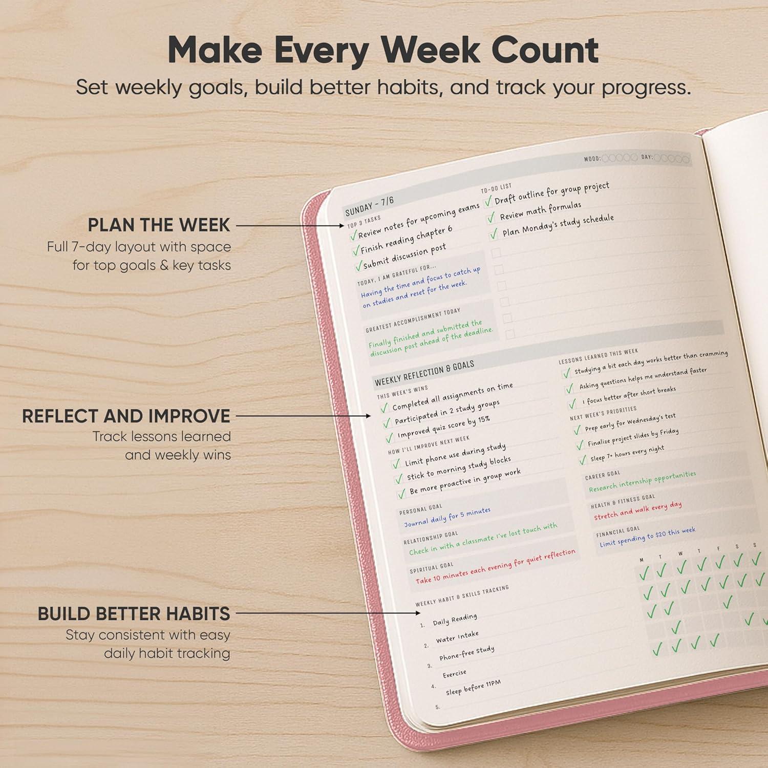 image:imageUndated 2026 Planner 85 x 11 The 1 Productivity Planner to Achieve Your 2026 Goals Planner 20262027 by PRODUCTIVITY STORE A4 BLACKPink