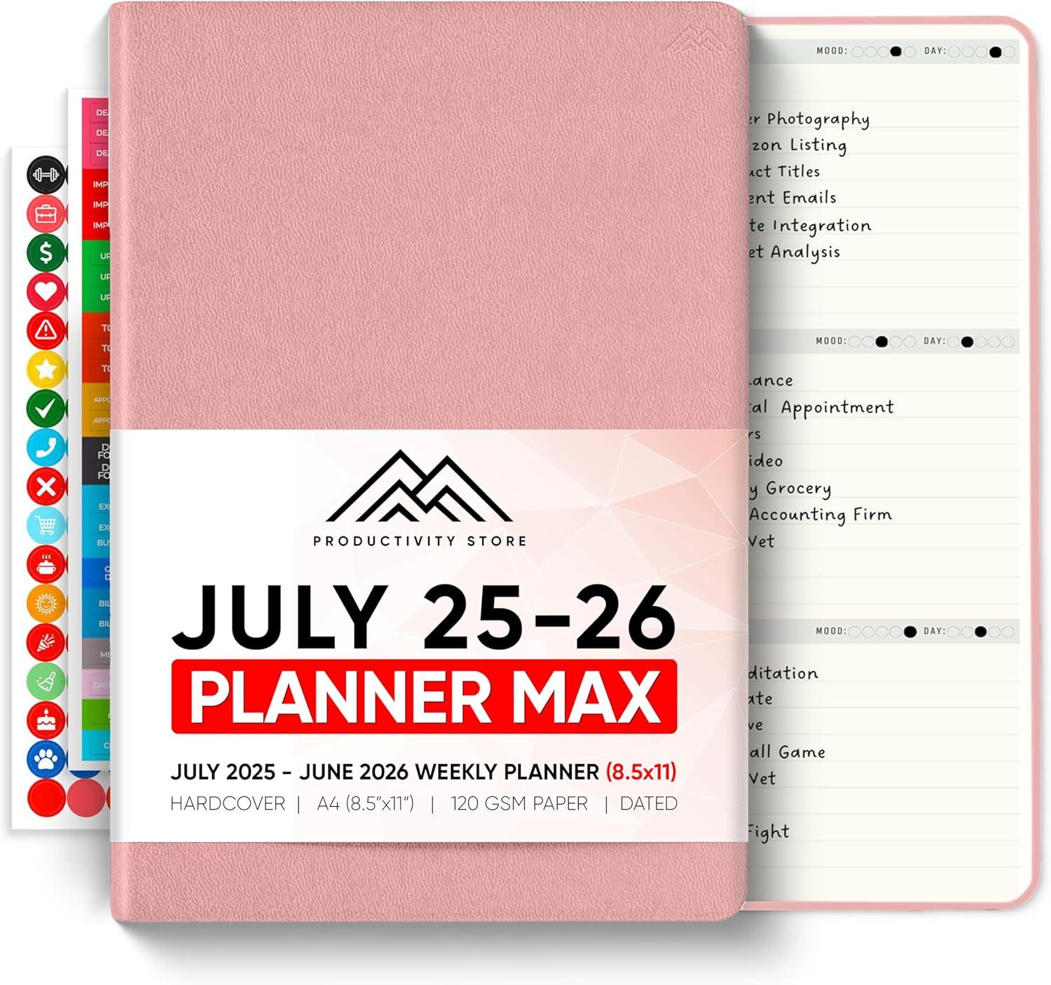 image:imageUndated 2026 Planner 85 x 11 The 1 Productivity Planner to Achieve Your 2026 Goals Planner 20262027 by PRODUCTIVITY STORE A4 BLACKPink