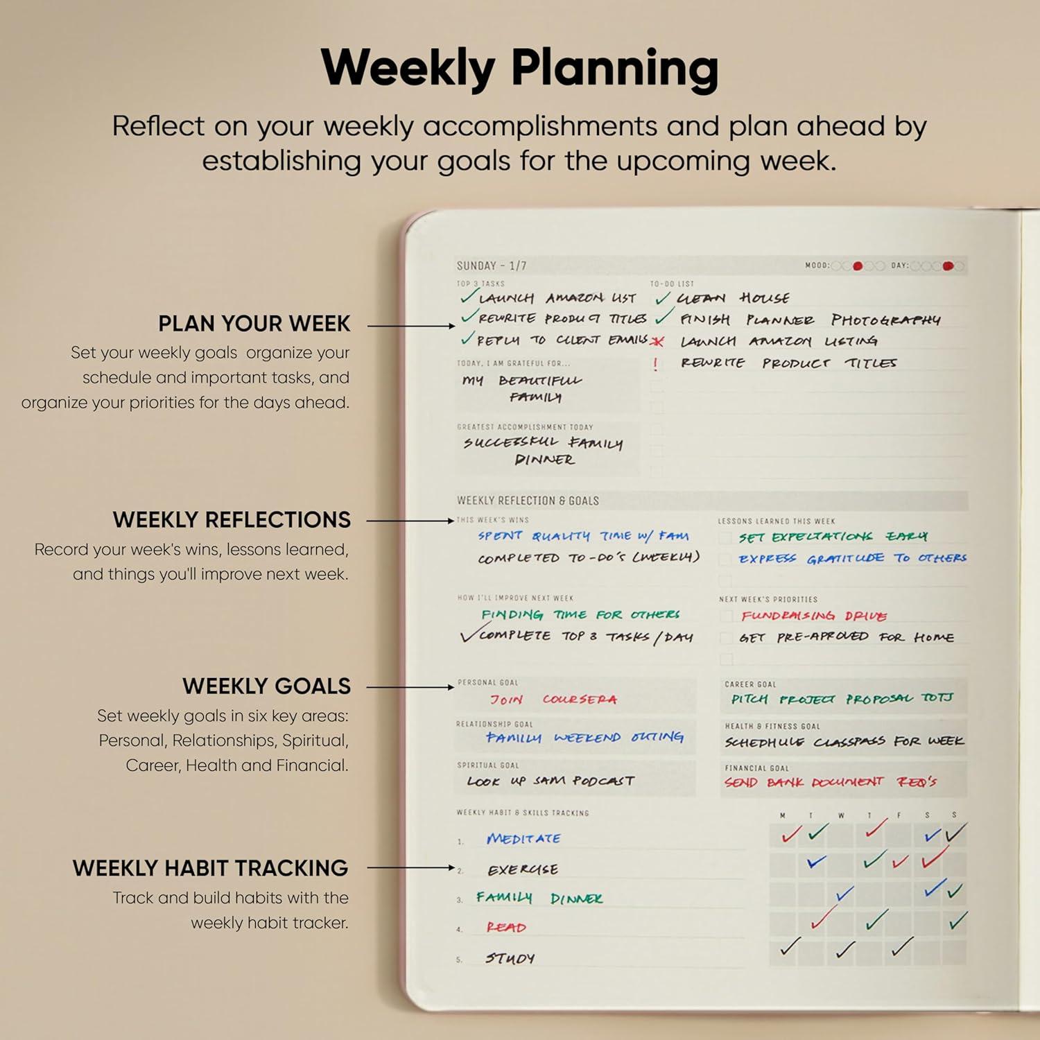 image:imageUndated 2026 Planner 85 x 11 The 1 Productivity Planner to Achieve Your 2026 Goals Planner 20262027 by PRODUCTIVITY STORE A4 BLACKPink