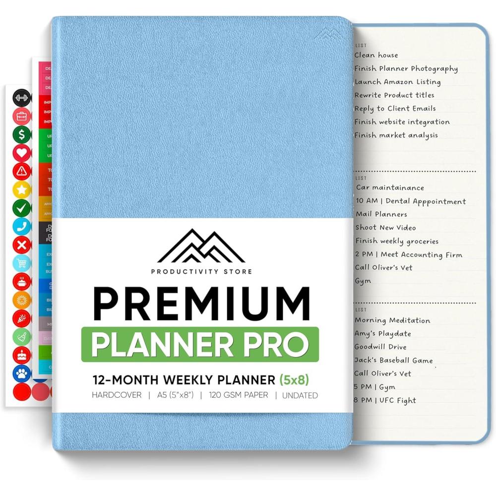 image:imageUndated 2026 Planner 85 x 11 The 1 Productivity Planner to Achieve Your 2026 Goals Planner 20262027 by PRODUCTIVITY STORE A4 BLACKBlue