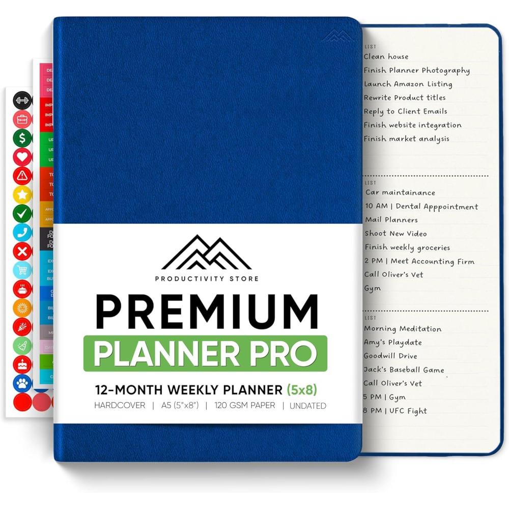 image:imageUndated 2026 Planner 85 x 11 The 1 Productivity Planner to Achieve Your 2026 Goals Planner 20262027 by PRODUCTIVITY STORE A4 BLACKNavy Blue