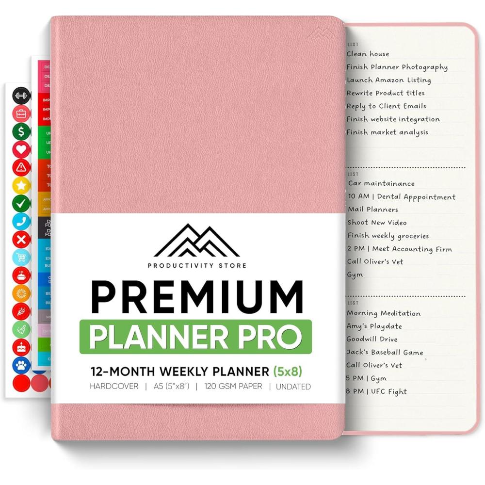 image:imageUndated 2026 Planner 85 x 11 The 1 Productivity Planner to Achieve Your 2026 Goals Planner 20262027 by PRODUCTIVITY STORE A4 BLACKPink