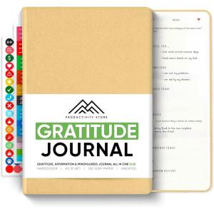 image:imageGratitude amp SelfCare Journal  Guided Mindfulness amp Mental Health Journal AllinOne with Prompts for Self Discovery  Daily Journal for Men amp Women by PRODUCTIVITY STORE A5 BrownCream