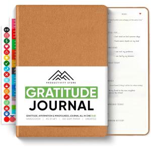 image:imageGratitude amp SelfCare Journal  Guided Mindfulness amp Mental Health Journal AllinOne with Prompts for Self Discovery  Daily Journal for Men amp Women by PRODUCTIVITY STORE A5 BrownLeather
