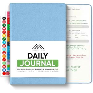 image:imageJournal For Men amp Women  Gratitude Journal amp Self Care Journal With Prompts  A5 Journaling Notebook  Brown  Productivity StoreBlue