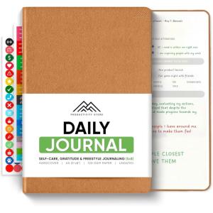 image:imageJournal For Men amp Women  Gratitude Journal amp Self Care Journal With Prompts  A5 Journaling Notebook  Brown  Productivity StoreLeather