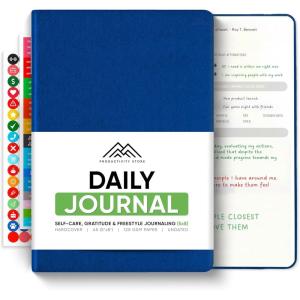 image:imageJournal For Men amp Women  Gratitude Journal amp Self Care Journal With Prompts  A5 Journaling Notebook  Brown  Productivity StoreNavy