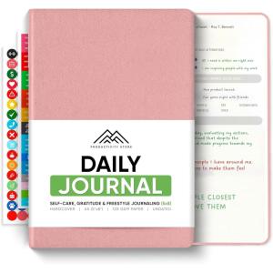 image:imageJournal For Men amp Women  Gratitude Journal amp Self Care Journal With Prompts  A5 Journaling Notebook  Brown  Productivity StorePink