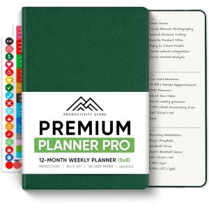 image:imageUndated 2026 Planner 85 x 11  The 1 Productivity Planner to Achieve Your 2026 Goals  Planner 20262027 by PRODUCTIVITY STORE A4 BLACKGreen